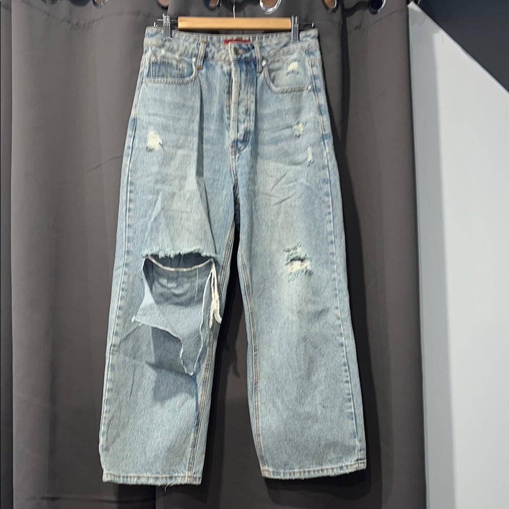 Distressed Light Blue Men's Jeans